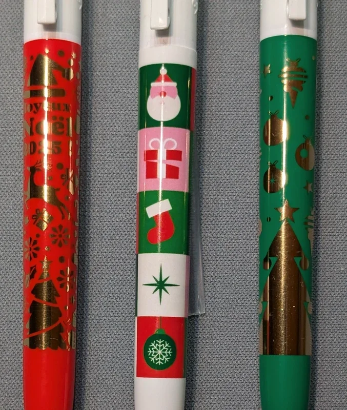 Lot of 3 Bic 4 colors Merry Christmas 2025 pens – photo 2